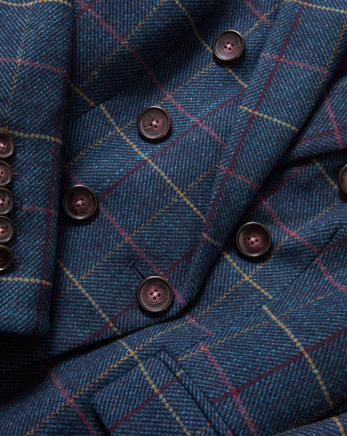 Veronica Beard | Miller Plaid Dickey Jacket in Navy Teal Multi