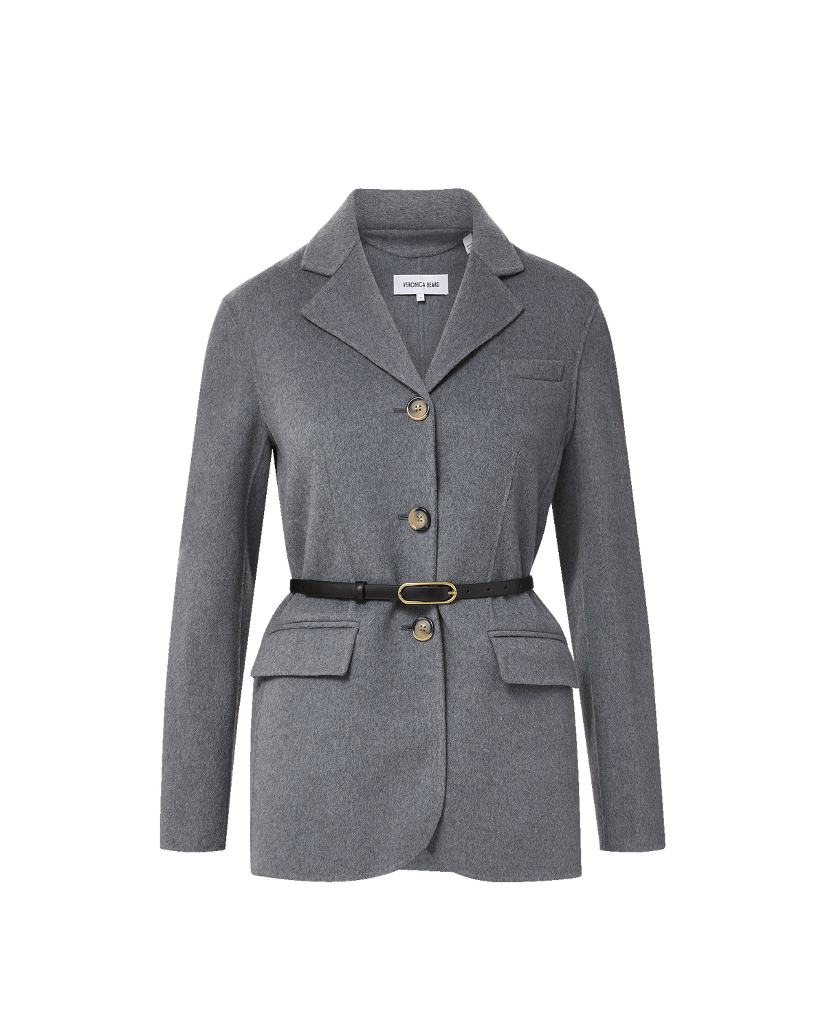 Veronica Beard | Fosterly Belted Blazer in Medium Heather Grey Medium Heather Grey