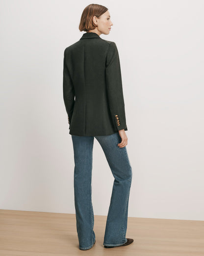 Veronica Beard | Ellette Cashmere Dickey Jacket in Dark Green Shadow Melange Dark Green Shadow Melange