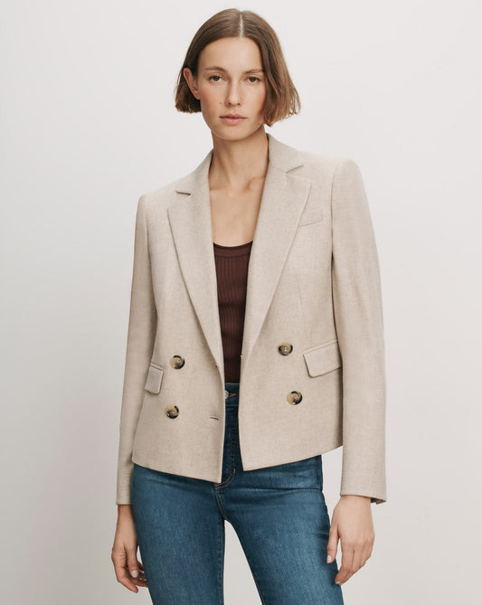 Veronica Beard | Kona Dickey Jacket in Oatmeal Melange Oatmeal Melange