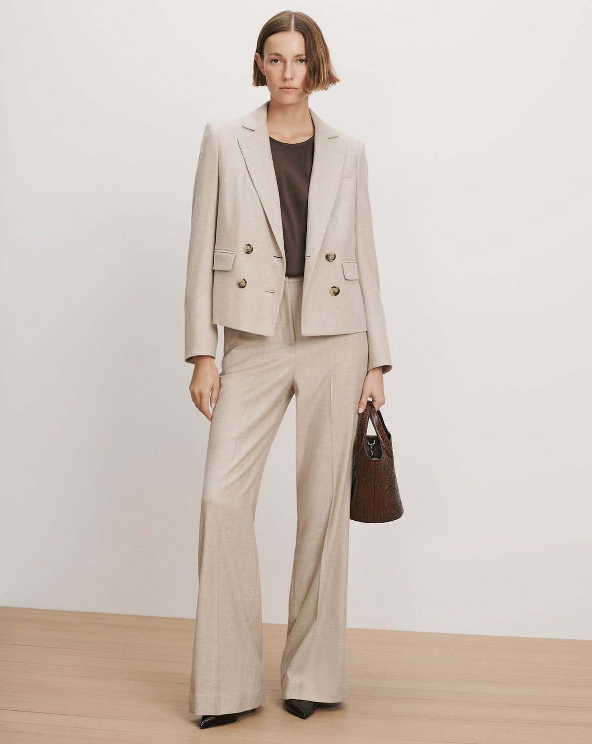 Veronica Beard | Kona Dickey Jacket in Oatmeal Melange Oatmeal Melange