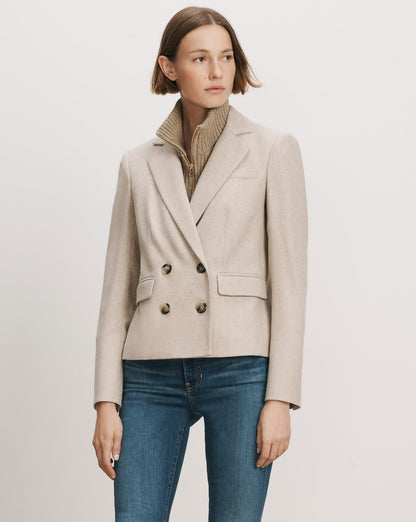 Veronica Beard | Kona Dickey Jacket in Oatmeal Melange Oatmeal Melange
