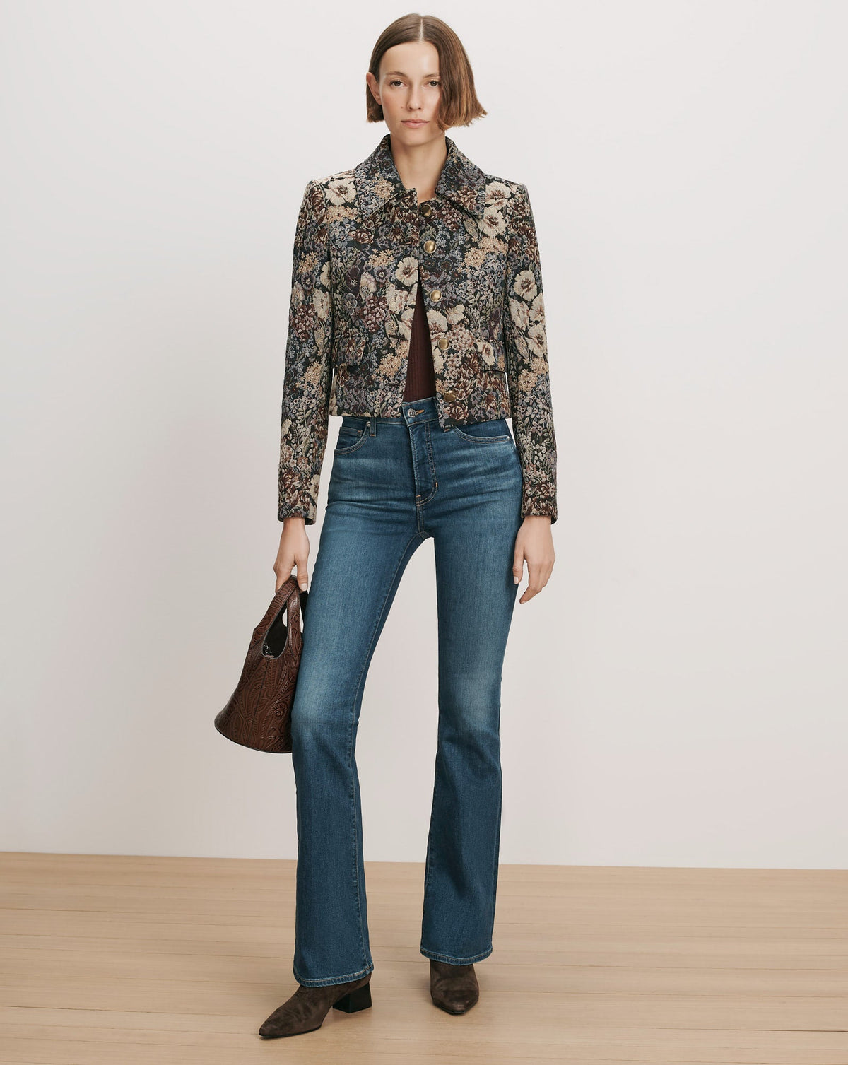 Veronica Beard | Wilde Brocade Jacket in Dark Eggplant Multi Dark Eggplant Multi