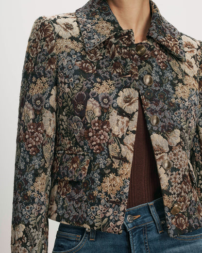 Veronica Beard | Wilde Brocade Jacket in Dark Eggplant Multi Dark Eggplant Multi