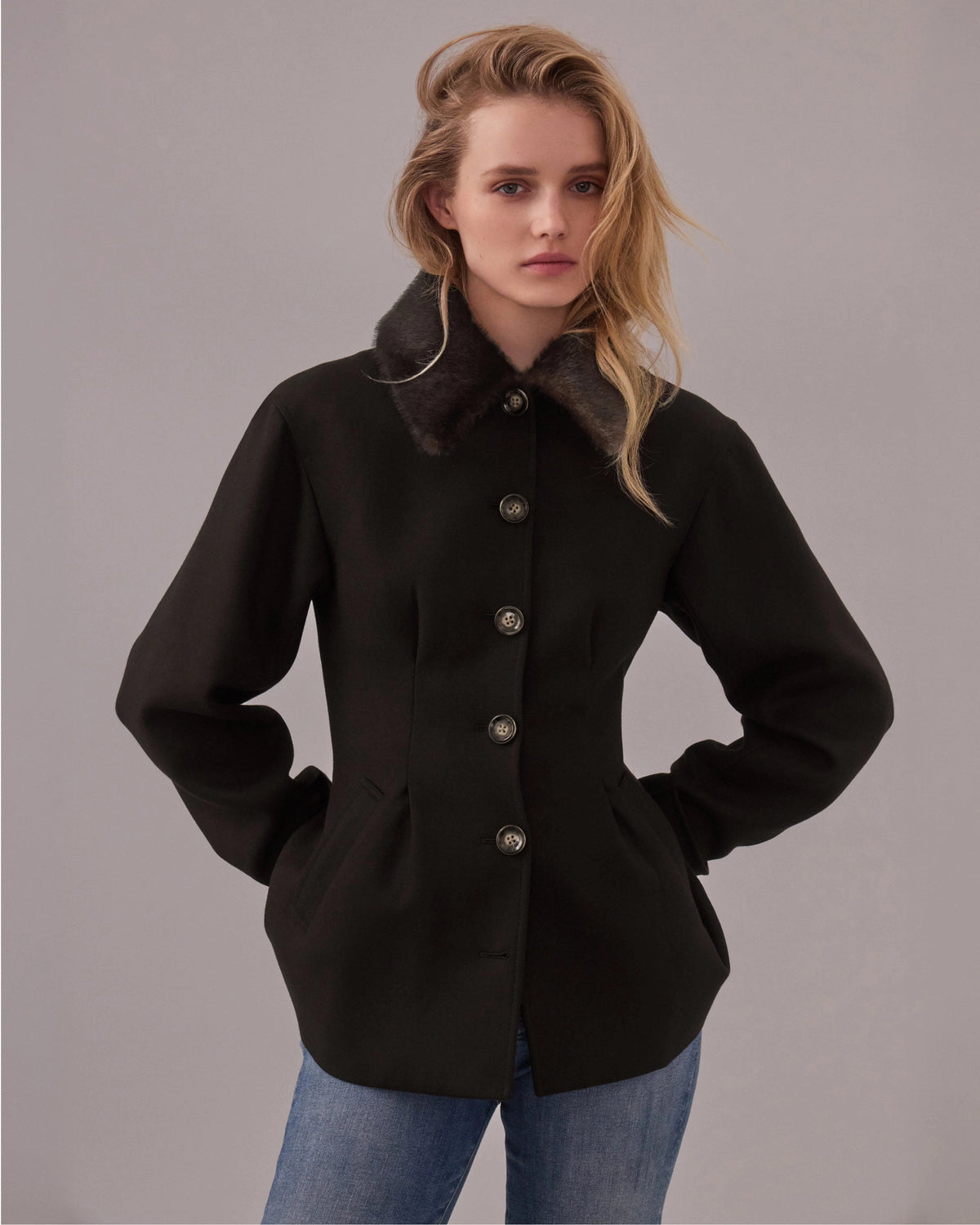 Veronica Beard | Severine Tailored Jacket in Black Black
