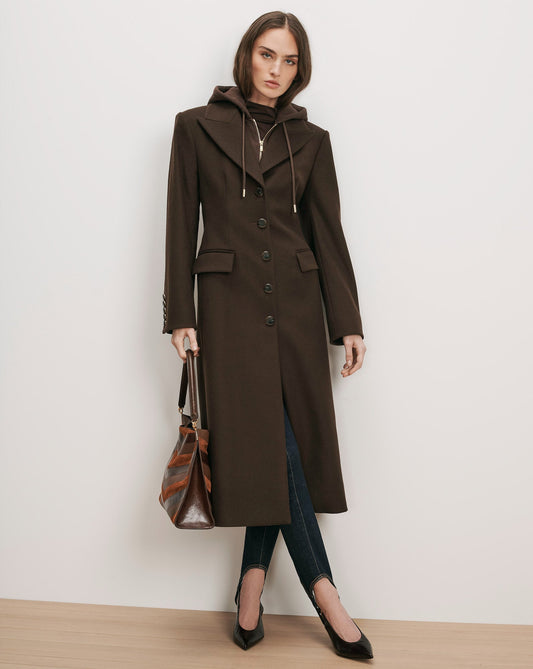 Veronica Beard | Elspeth Dickey Coat in Dark Brown Espresso