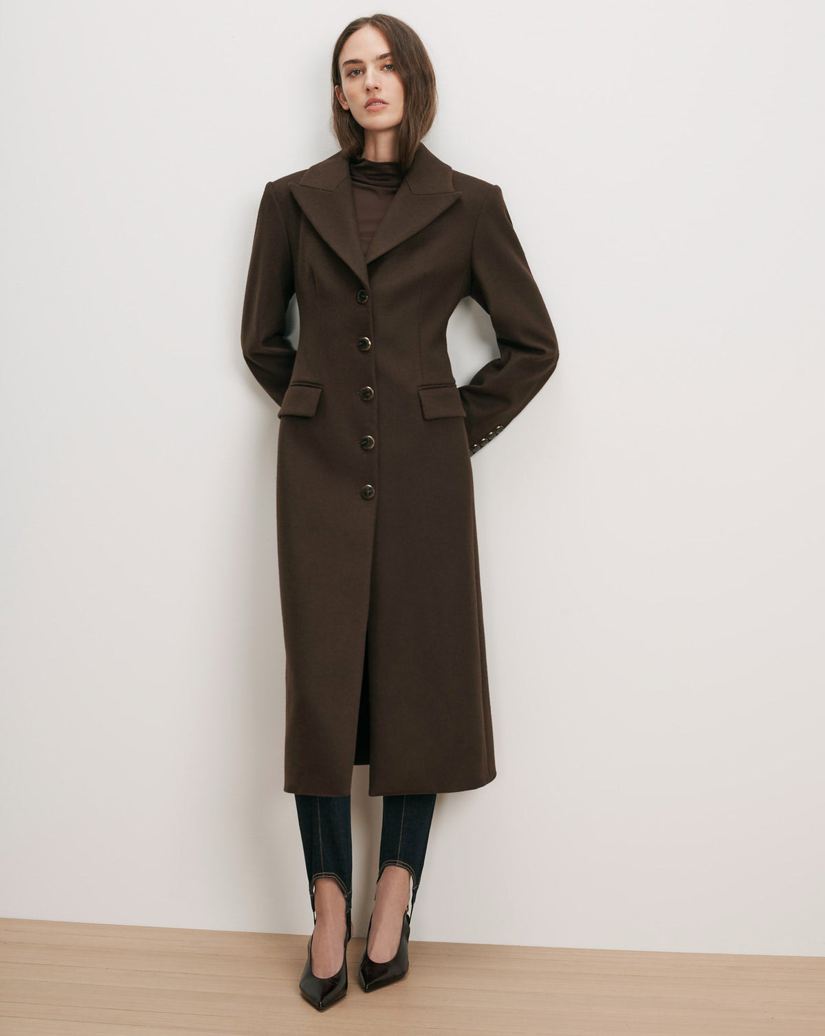 Veronica Beard | Elspeth Dickey Coat in Dark Brown Espresso