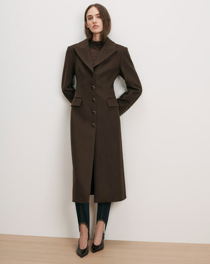 Veronica Beard | Elspeth Dickey Coat in Dark Brown Espresso