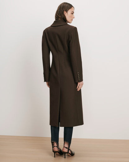 Veronica Beard | Elspeth Dickey Coat in Dark Brown Espresso
