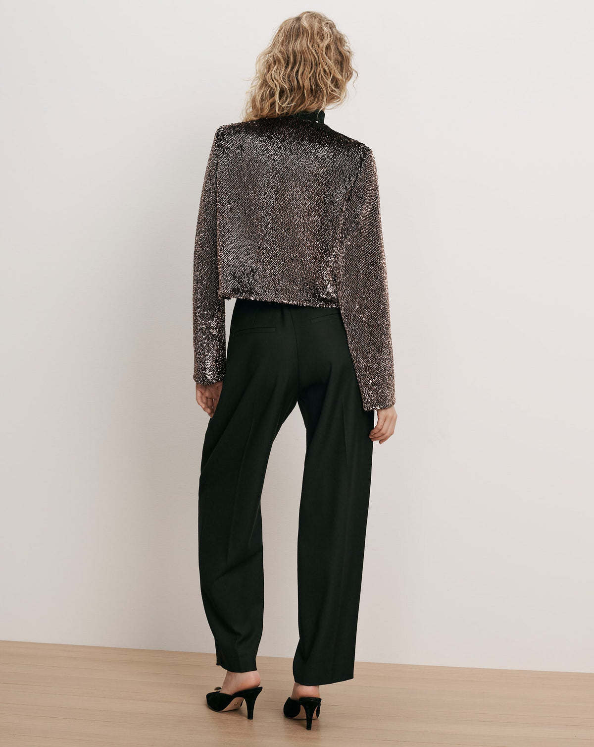 Veronica Beard | Bancroff Sequin Jacket in Copper/Black Copper/Black
