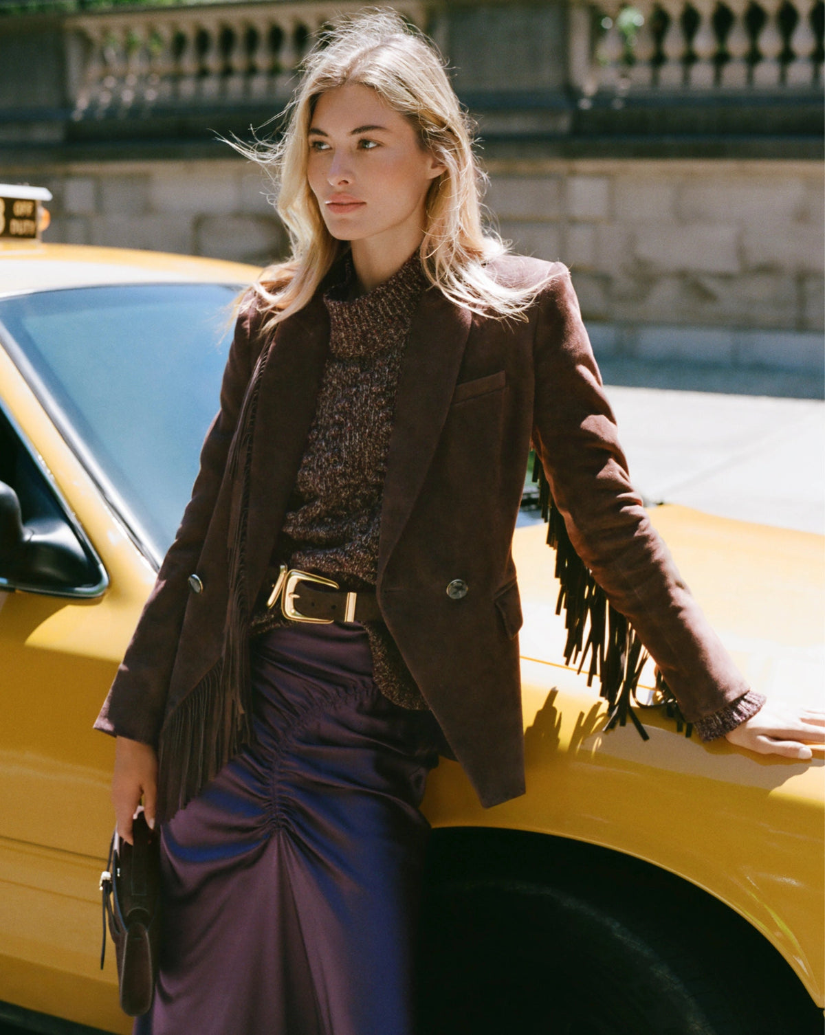 Veronica Beard | Pali Suede Fringe Jacket in Dark Brown Espresso
