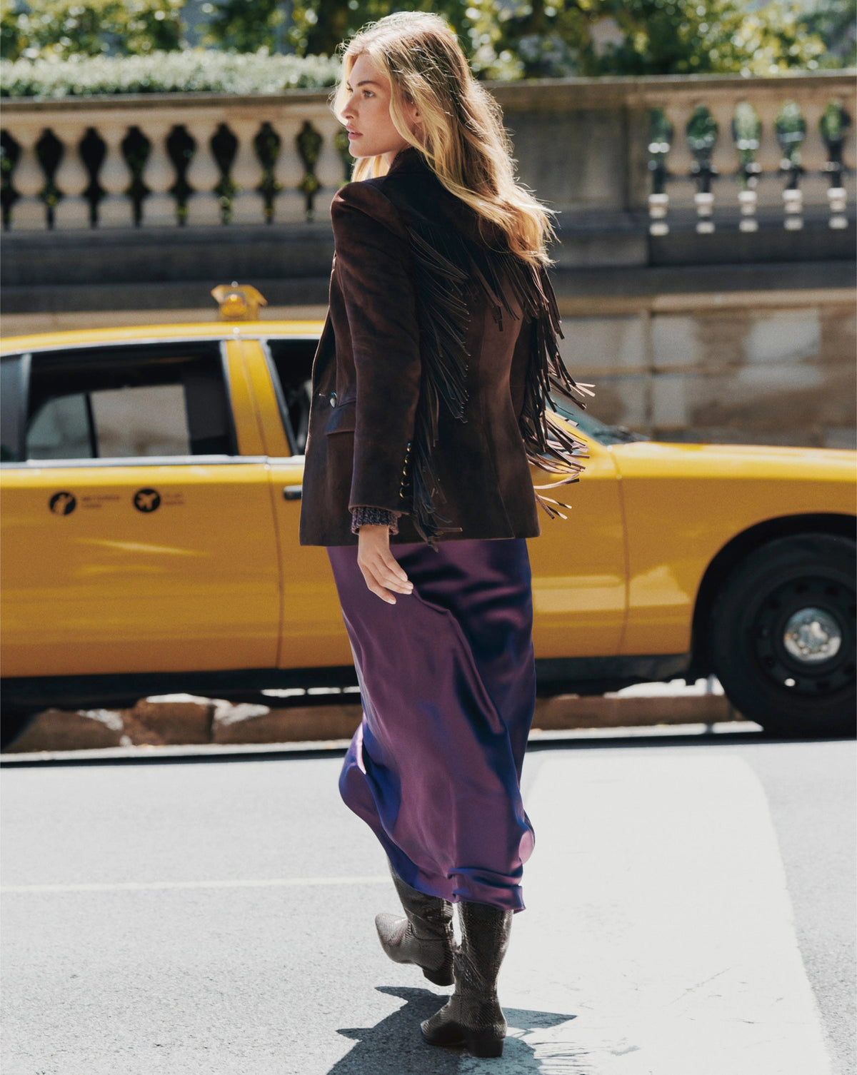 Veronica Beard | Pali Suede Fringe Jacket in Dark Brown Espresso