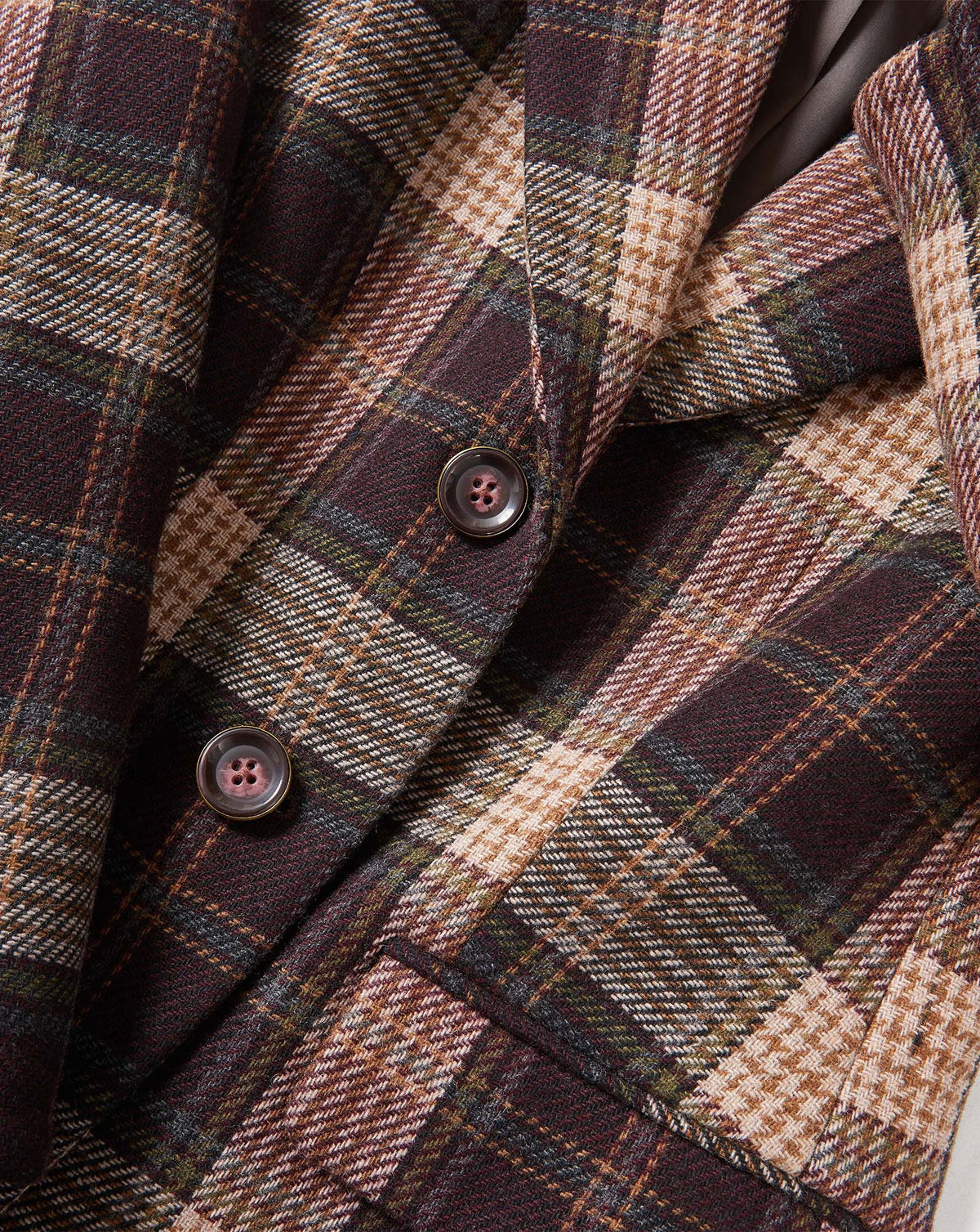 Veronica Beard | Cloverfield Plaid Dickey Jacket in Dark Purple Currant Multi Dark Currant Multi