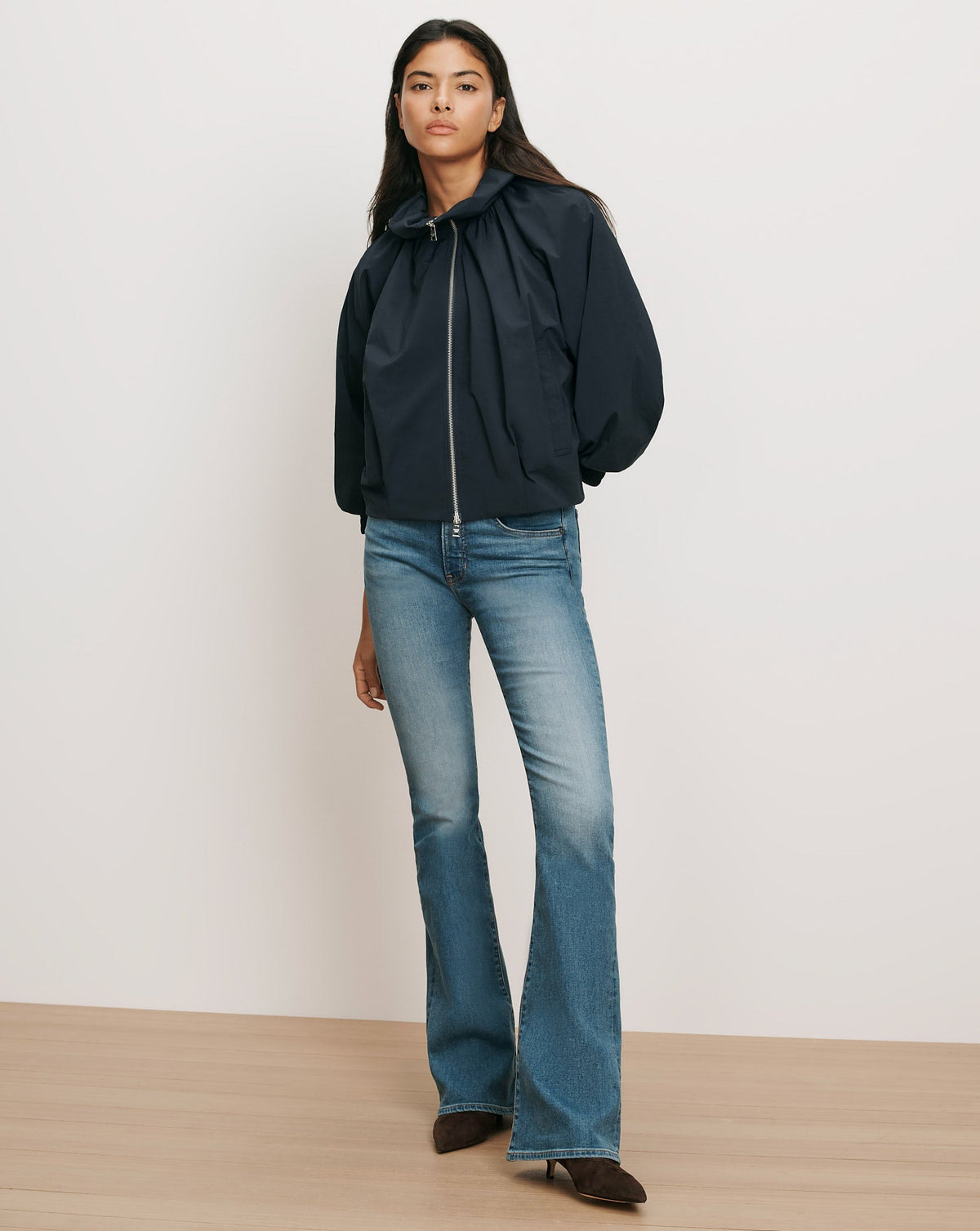 Veronica Beard | Circe Bubble Jacket in Navy Navy