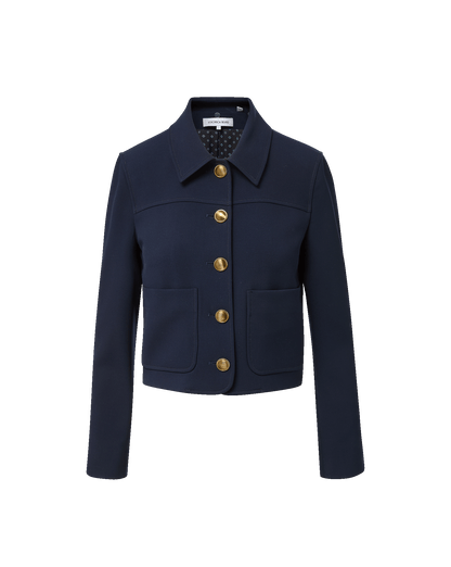 Veronica Beard | Turnell Cropped Jacket in Navy Navy