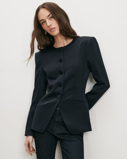 Veronica Beard | Wryllen Tailored Blazer Jacket in Navy Navy