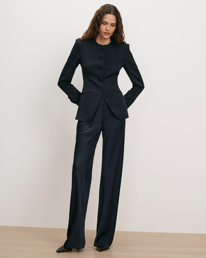 Veronica Beard | Wryllen Tailored Blazer Jacket in Navy Navy