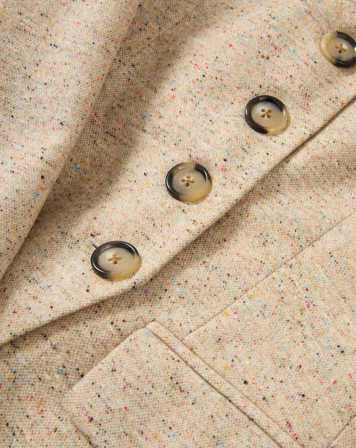 Veronica Beard | Benny Tailored Jacket in Beige Melange Almond Melange