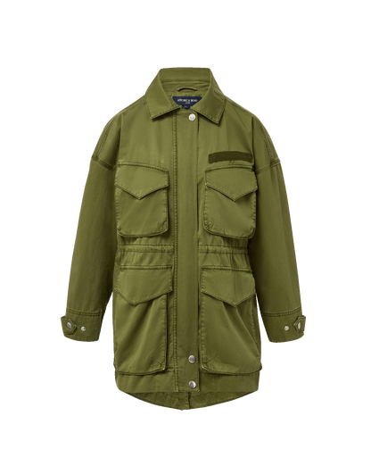 Veronica Beard | Harwin Utility Jacket in Army Green Army