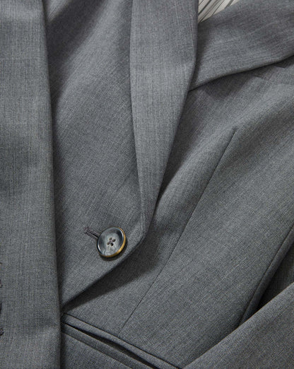 Veronica Beard | Falco Wool Dickey Jacket in Medium Heather Grey Medium Heather Grey