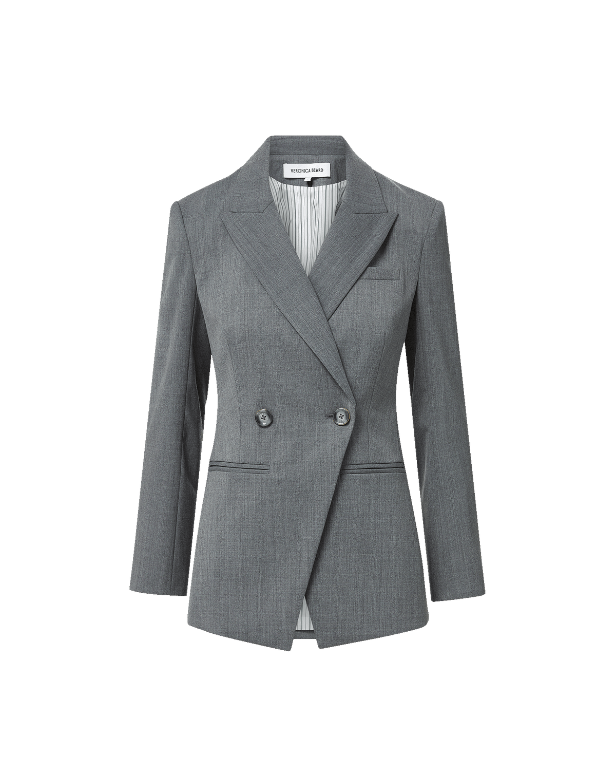 Veronica Beard | Falco Wool Dickey Jacket in Medium Heather Grey Medium Heather Grey