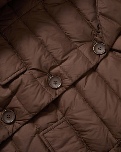 Veronica Beard | The Puffer Blazer in Espresso Dark Brown Espresso