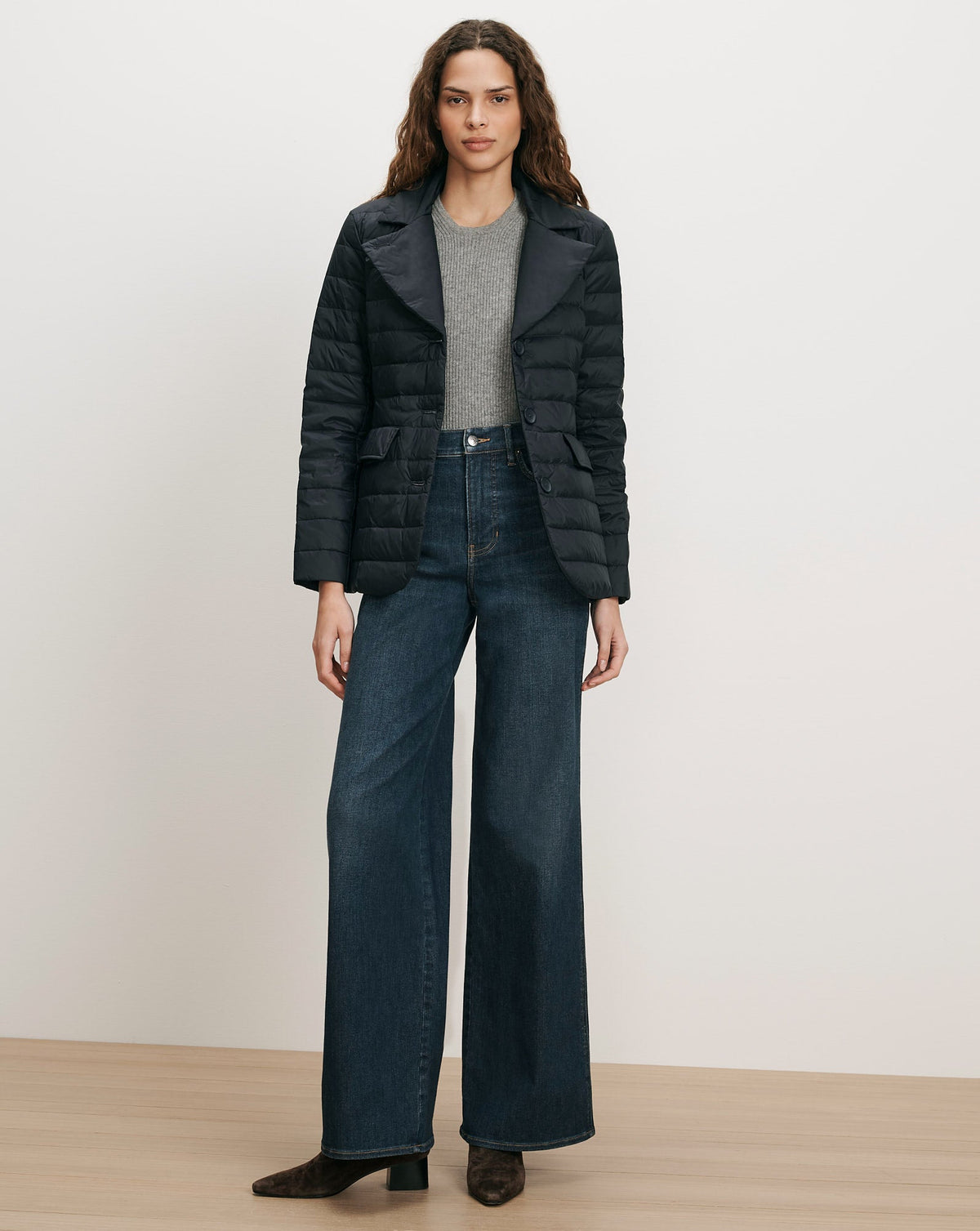 Veronica Beard | The Puffer Blazer in Navy Navy