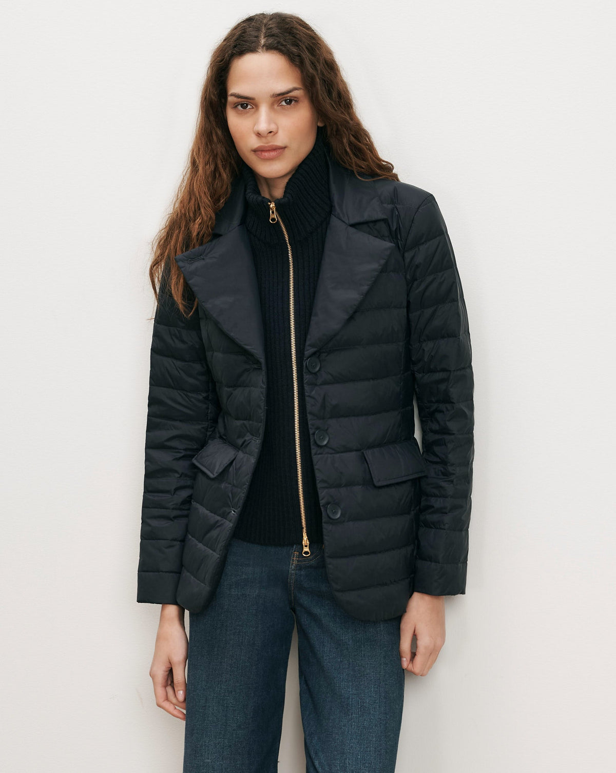 Veronica Beard | The Puffer Blazer in Navy Navy