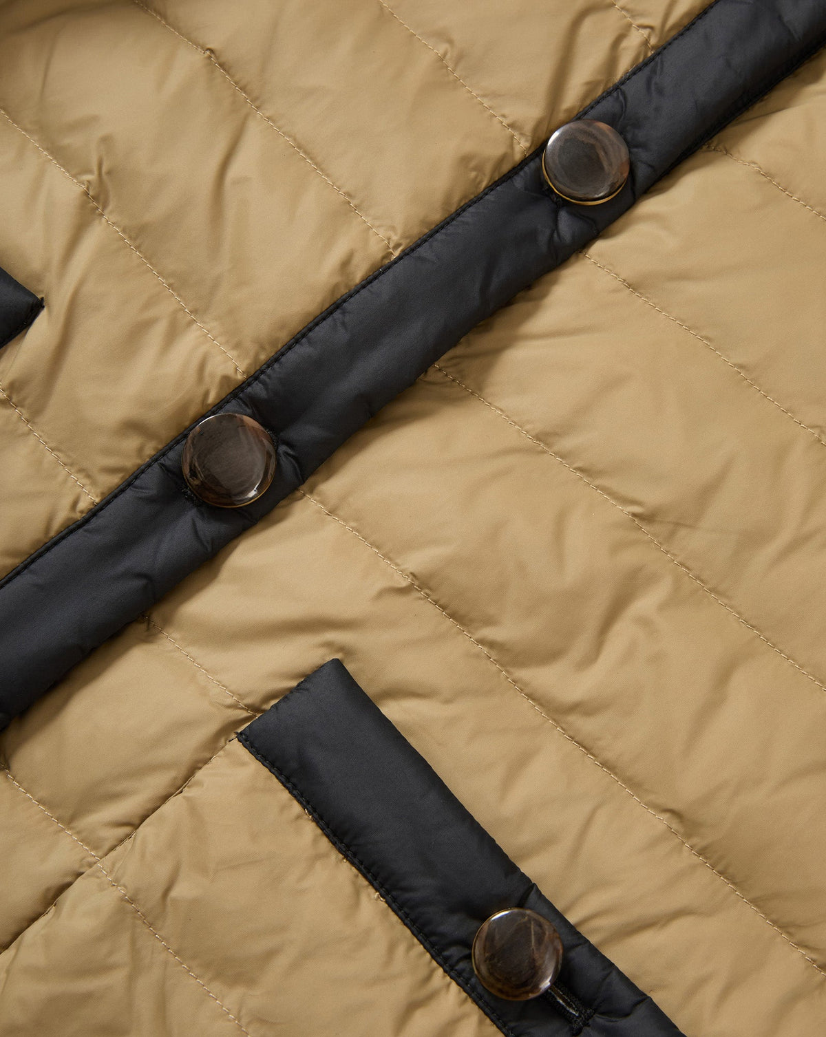 Veronica Beard | Pearson Puffer Dickey Jacket in Desert Taupe/Black Desert Taupe/Black