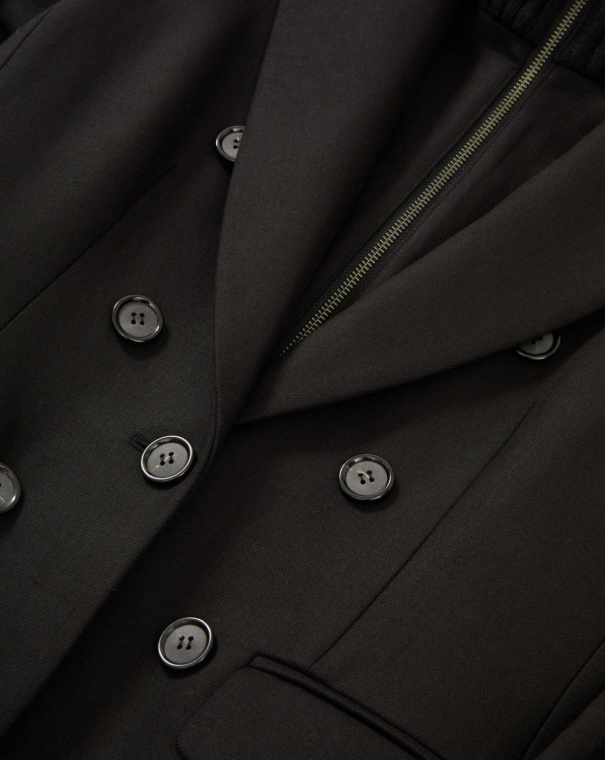 Veronica Beard | Stryder Double-Breasted Dickey Coat in Black Black