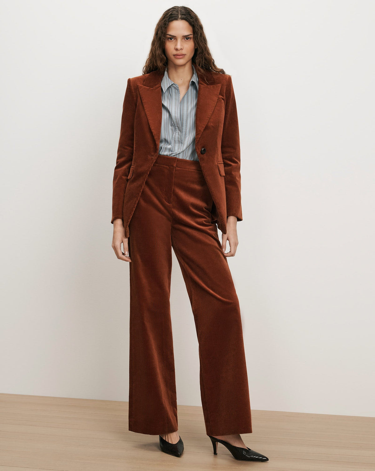 Veronica Beard | Livvy Corduroy Dickey Jacket in Rust Red Rust