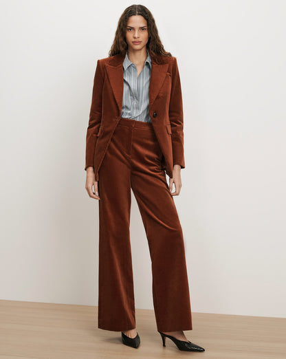 Veronica Beard | Livvy Corduroy Dickey Jacket in Rust Red Rust