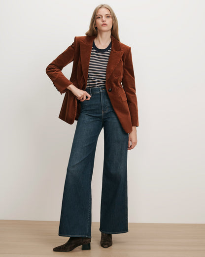 Veronica Beard | Livvy Corduroy Dickey Jacket in Rust Red Rust