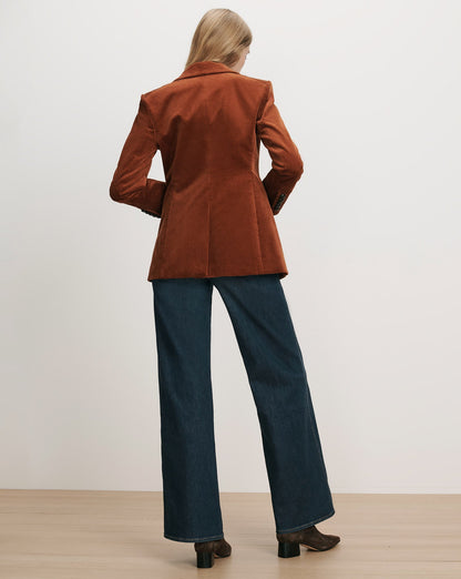 Veronica Beard | Livvy Corduroy Dickey Jacket in Rust Red Rust