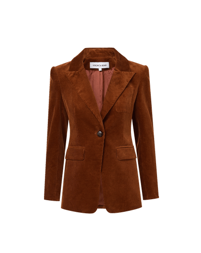Veronica Beard | Livvy Corduroy Dickey Jacket in Rust Red Rust