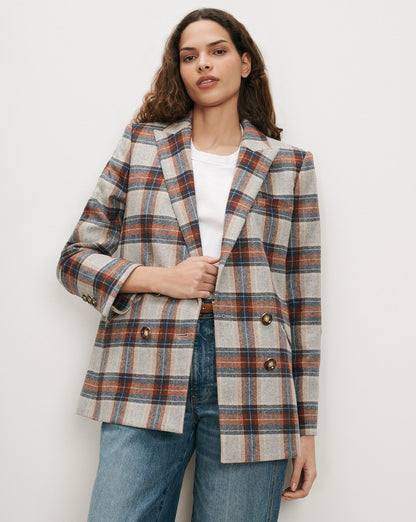 Veronica Beard | Oria Plaid Dickey Jacket in Heather Grey Multi Heather Grey Multi