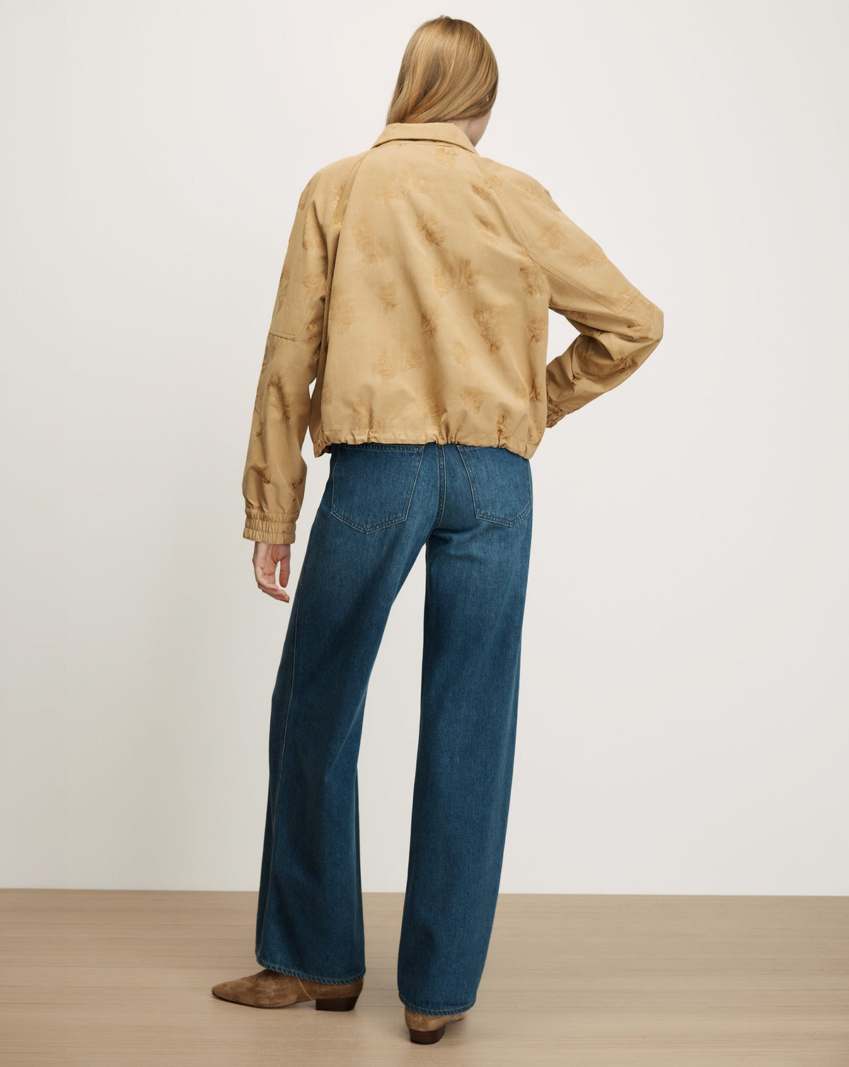 Veronica Beard | Ainsworth Jacquard Jacket in Tan Sand Sand