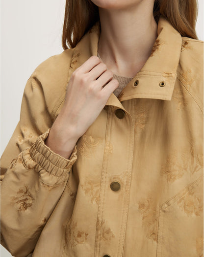 Veronica Beard | Ainsworth Jacquard Jacket in Tan Sand Sand