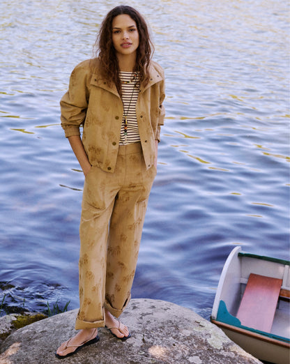 Veronica Beard | Ainsworth Jacquard Jacket in Tan Sand Sand