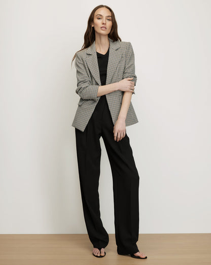 Veronica Beard | Healy Houndstooth Dickey Jacket in Navy Multi Navy Multi
