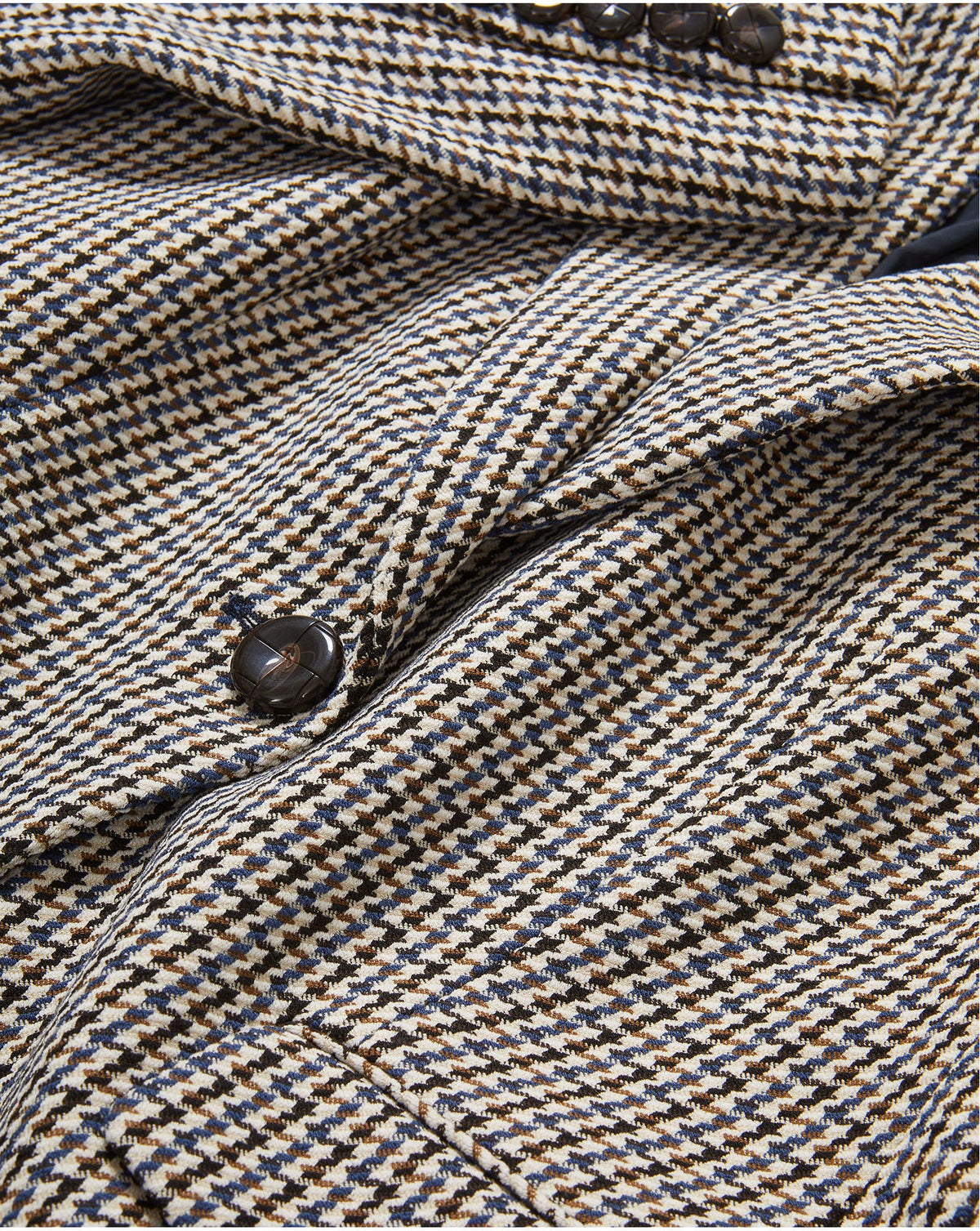 Veronica Beard | Healy Houndstooth Dickey Jacket in Navy Multi Navy Multi