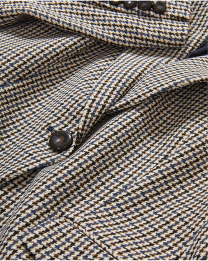 Veronica Beard | Healy Houndstooth Dickey Jacket in Navy Multi Navy Multi