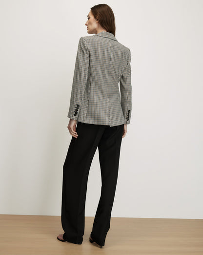 Veronica Beard | Healy Houndstooth Dickey Jacket in Navy Multi Navy Multi