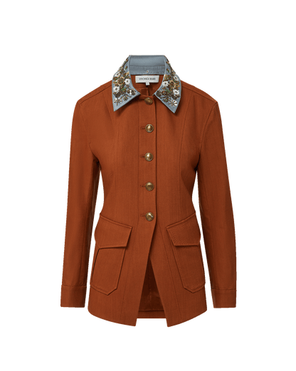 Veronica Beard | Laramie Dickey Jacket in Rust Red Rust
