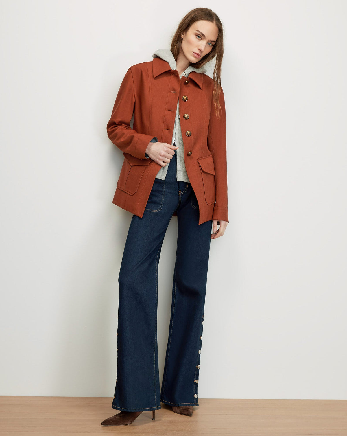 Veronica Beard | Laramie Dickey Jacket in Rust Red Rust