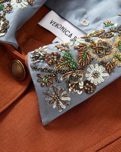 Veronica Beard | Laramie Dickey Jacket in Rust Red Rust