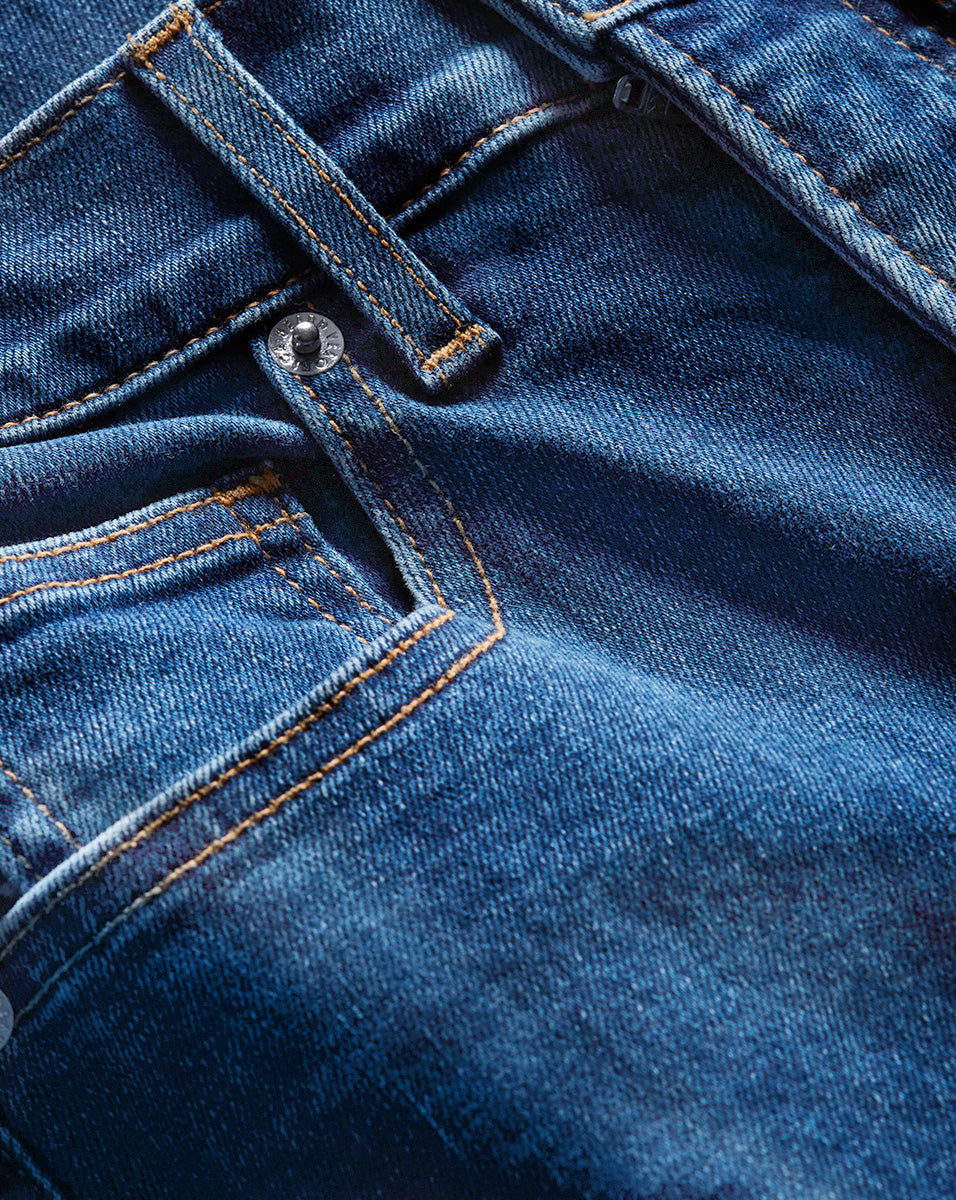 Veronica Beard | Beverly High Rise Skinny Flared Jeans Bright Blue