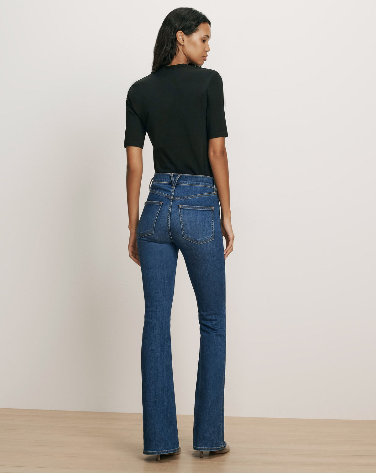 Veronica Beard | Beverly High Rise Skinny Flared Jeans Bright Blue