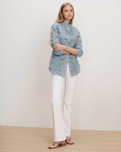 Veronica Beard | Beverly Skinny Flared White Jeans White