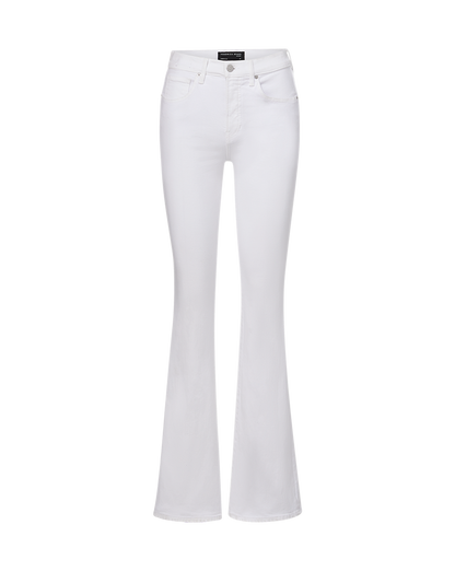 Veronica Beard | Beverly Skinny Flared White Jeans White